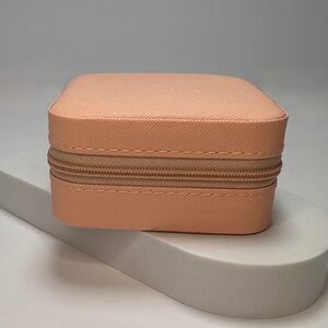 Blush Pink Mini Jewelry Travel Case | Zippered | New
